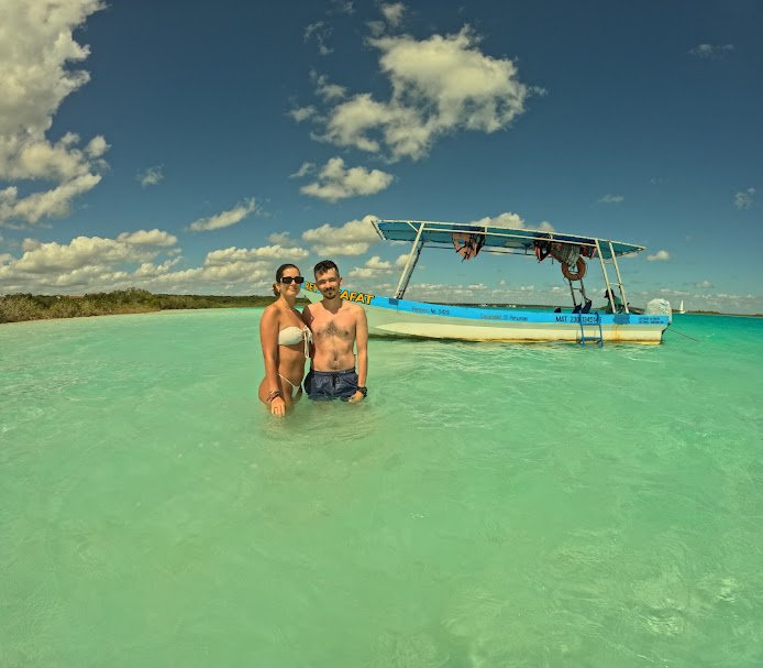 private boat tour amidst the turquoise waters of Tulum