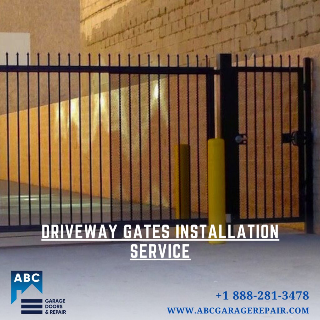 Professional installation of a driveway gate