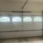 Damaged garage door repair services.